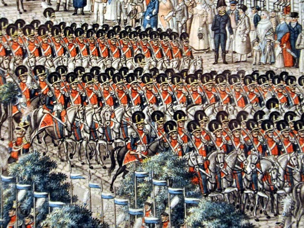 Parade bayerische Truppen in Mannheim 1815 - Detailausschnitt 1