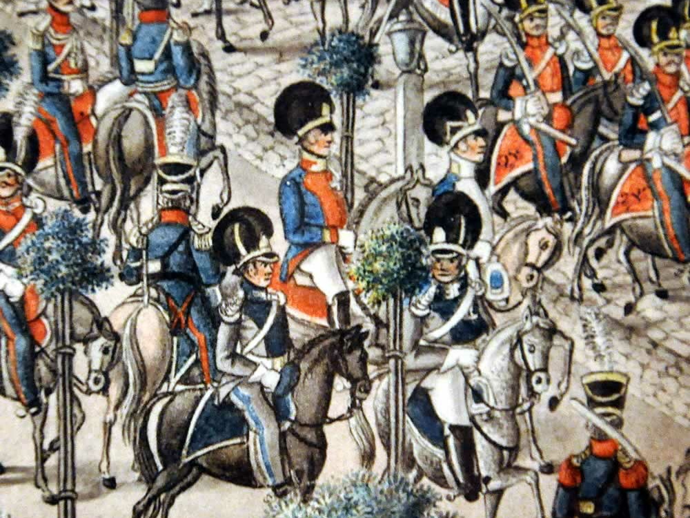 Parade bayerische Truppen in Mannheim 1815 - Detailausschnitt 3