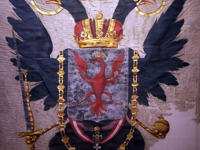 Tiroler Schützen - Fahne 1 (Wappenschild)