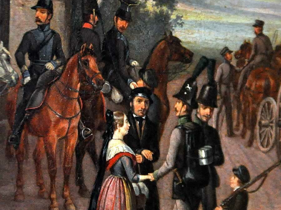 Ausmarsch der Braunschweiger 1815 - Mittlerer Teil