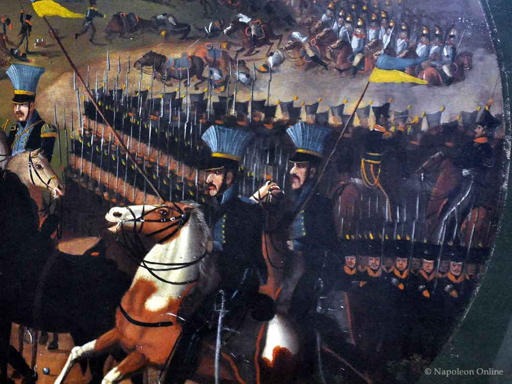 Tod des Herzogs von Braunschweig auf dem Schlachtfeld von Quatre Bras (rechter Ausschnitt)
