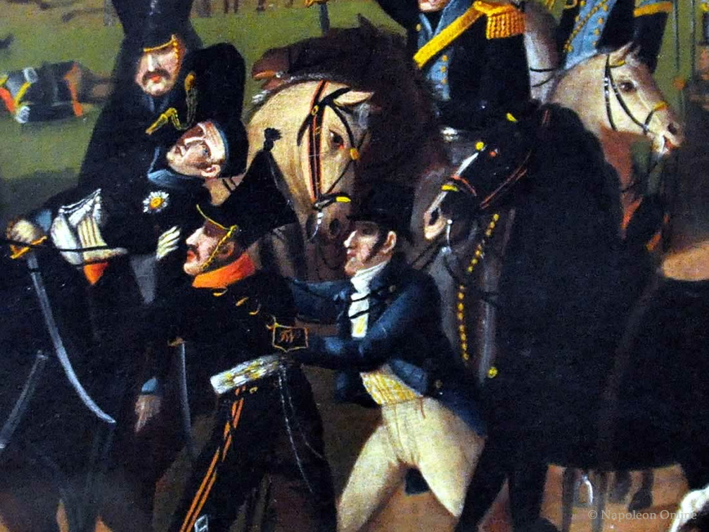 Tod des Herzogs von Braunschweig auf dem Schlachtfeld von Quatre Bras (mittlerer Ausschnitt)