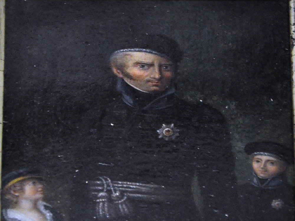 Herzog Friedrich Wilhelm von Braunschweig mit seinen Söhnen 1813