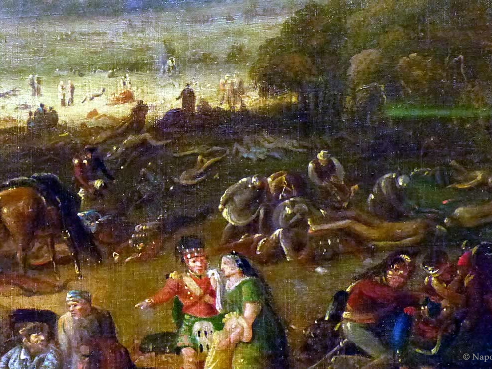 tag nach der Schlacht von Waterloo - Detail rechter Hintergrund