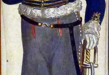 Ferdinand von Schild als Kommandeur des 2. Brandenburgischen Husaren-Regiments