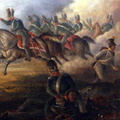 Angriff bayerischer Chevaulegers auf österreichische Infanterie 1809 (rechter Ausschnitt)