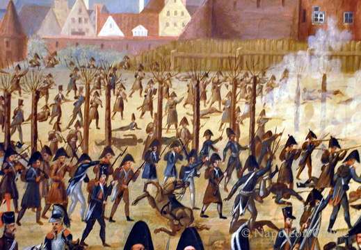 Gefecht am Burgtor von Lübeck 6.11.1806 (linker Hintergrund)