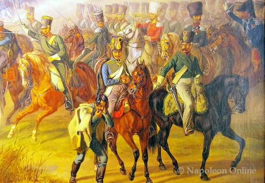 Gefecht von Pápa am 12. Juni 1809 (Vordergrund rechts)