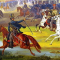 Gefecht von Pápa am 12. Juni 1809 (Vordergrund links)