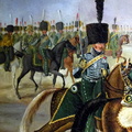 Gefecht der französischen 5. Jäger zu Pferd mit russischen Kosaken (linke Gruppe)