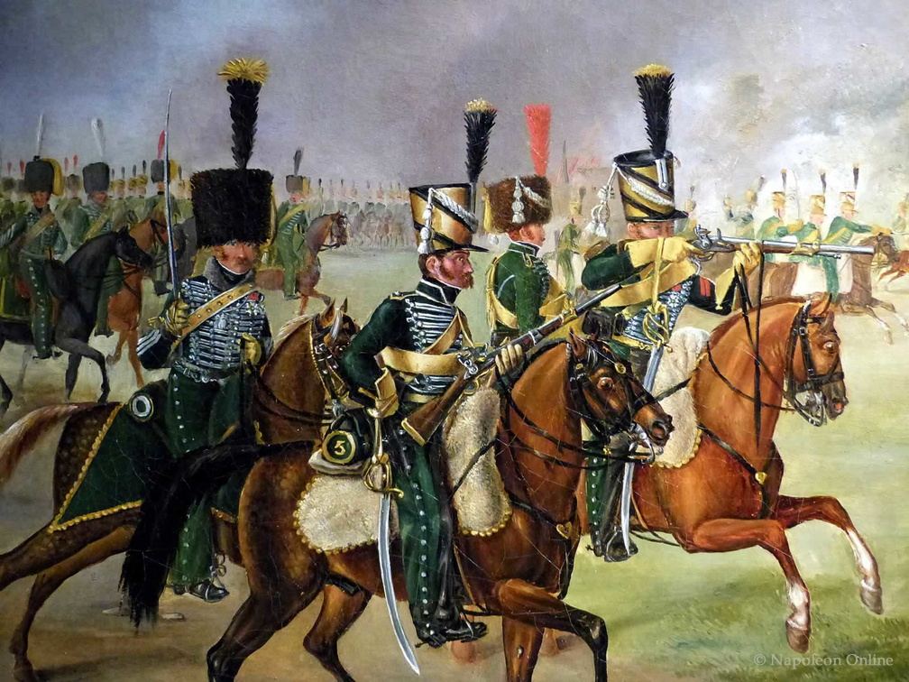 Gefecht der französischen 5. Jäger zu Pferd mit russischen Kosaken (zentrale Gruppe)