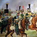 Gefecht der französischen 5. Jäger zu Pferd mit russischen Kosaken (zentrale Gruppe)
