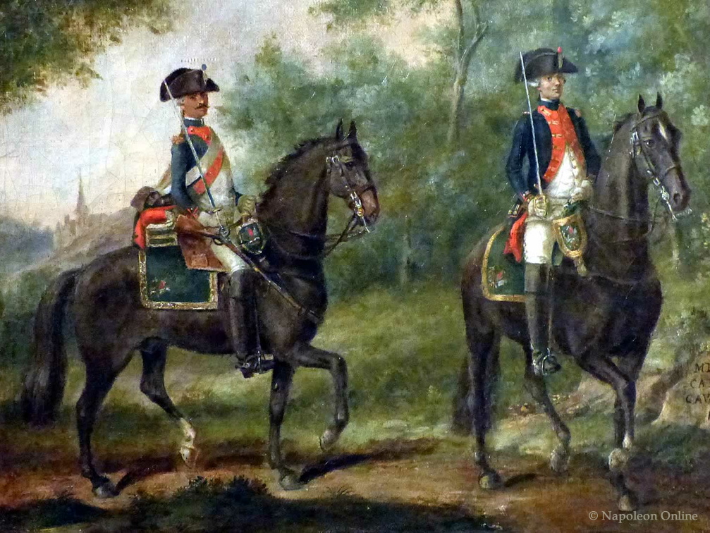 Kavallerie-Regiment Mestre de Camp um 1790 - Soldat und Offizier