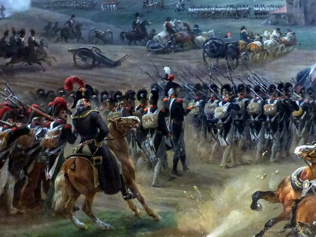 Schlacht von Jemappes am 6.11.1792, Gemälde von Emile-Jean-Horace Vernet (Ausschnitt links Mitte)