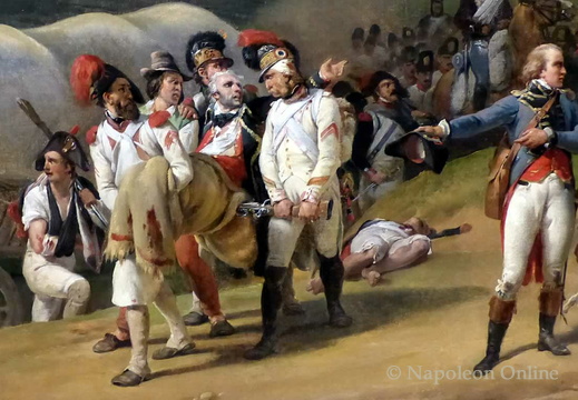 Schlacht von Jemappes am 6.11.1792, Gemälde von Emile-Jean-Horace Vernet (Ausschnitt links vorne)
