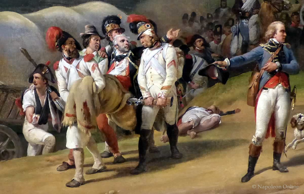 Schlacht von Jemappes am 6.11.1792, Gemälde von Emile-Jean-Horace Vernet (Ausschnitt links vorne)