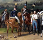 Schlacht von Jemappes am 6.11.1792, Gemälde von Emile-Jean-Horace Vernet (Ausschnitt vorne zentral)
