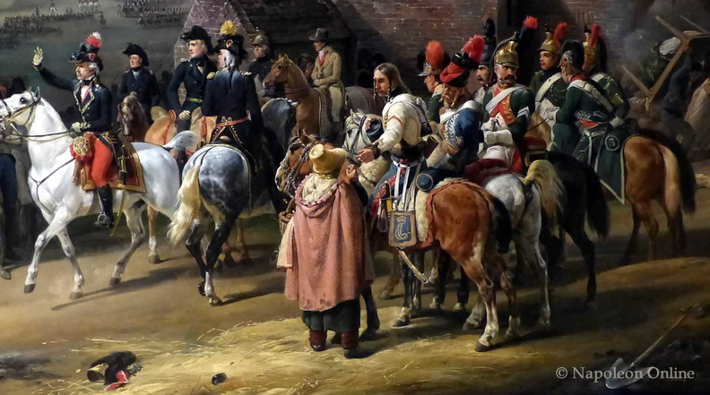 Schlacht von Jemappes am 6.11.1792, Gemälde von Emile-Jean-Horace Vernet (Ausschnitt vorne rechts)