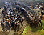 Schlacht von Montmirail am 11.2.1814, Gemälde von Emile-Jean-Horace Vernet (Ausschnitt vorne rechts)
