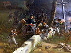 Schlacht von Montmirail am 11.2.1814, Gemälde von Emile-Jean-Horace Vernet (Ausschnitt vorne links)