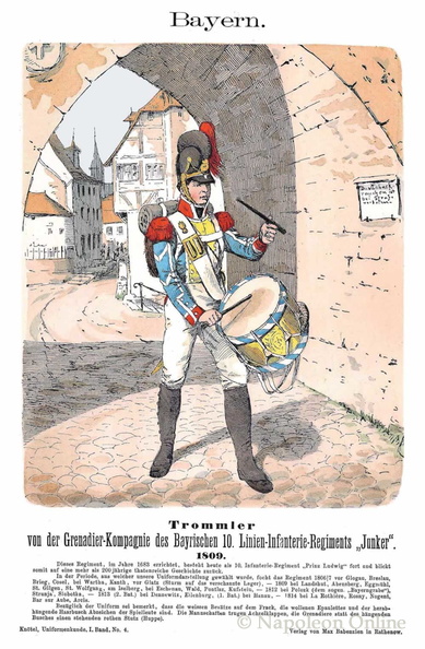 Bayern - Linieninfanterie-Regiment Nr. 10 Junker, 1809