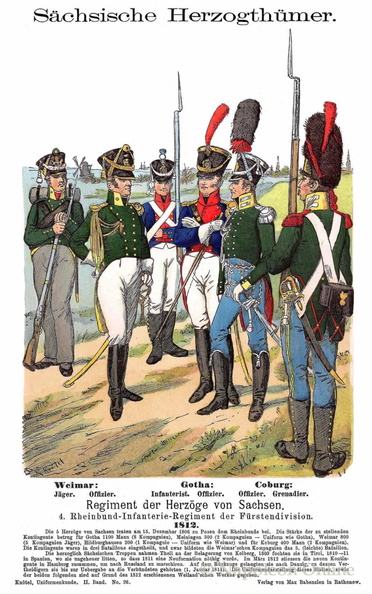 Coburg/Gotha/Weimar - Rheinbund-Regiment Nr. 4, 1812