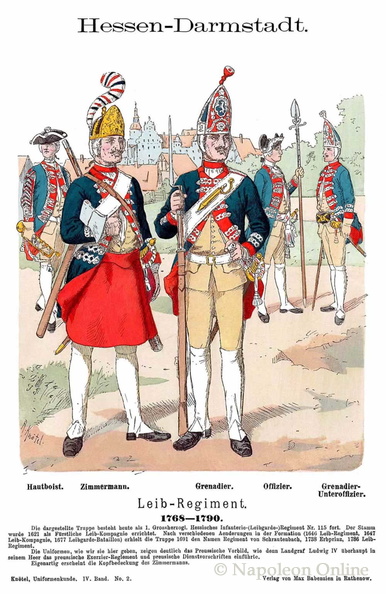 Hessen-Darmstadt - Leib-Regiment 1768-1790