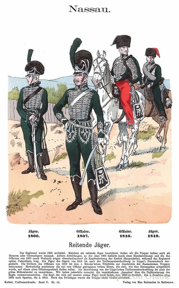 Nassau - Jäger zu Pferd 1806-1810