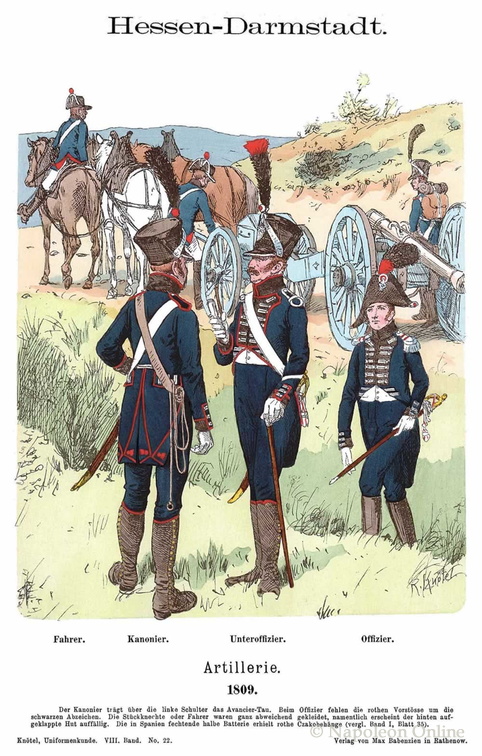 Hessen-Darmstadt - Artillerie 1809
