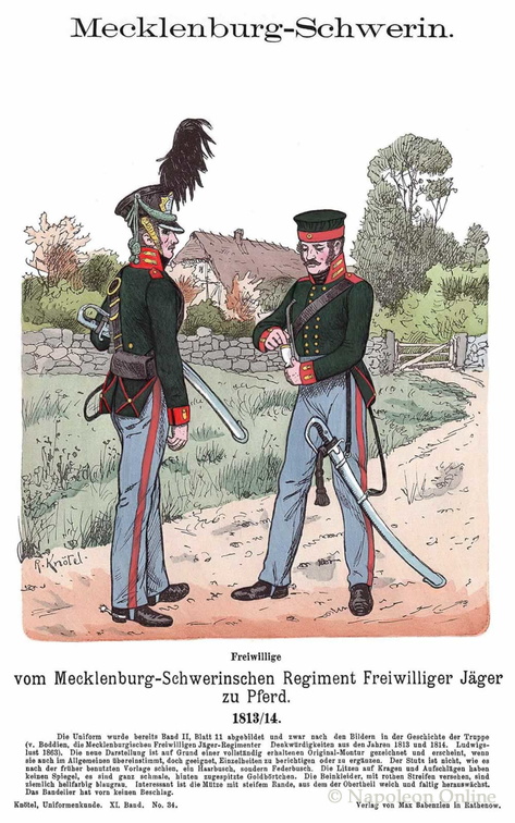 Mecklenburg - Freiwillige Jäger zu Pferd 1813/1814