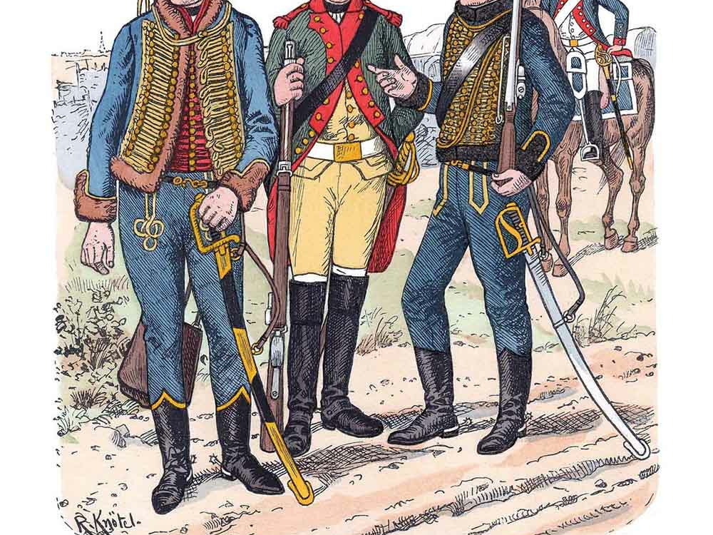 Frankreich - Freiwilligeneinheiten zu Pferd und Schwere Linienkavallerie 1793