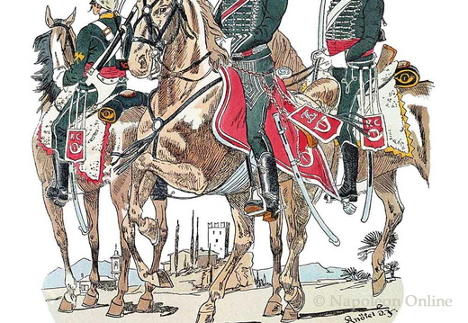 Italien - Jäger zu Pferd Nr. 1 der Cisalpinischen Republik um 1801