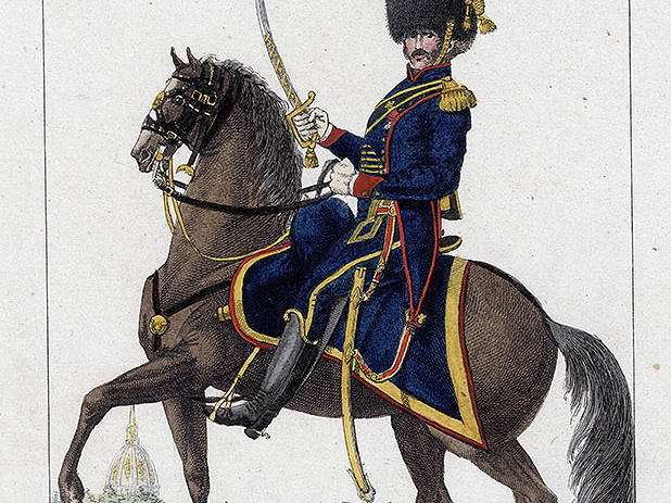 Kaisergarde - Artillerie zu Pferd (Offizier in kleiner Uniform)