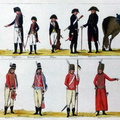 Tafel 2 der Militairischen Enzyklopädie von F.L. Streit mit Truppen zu Pferd
