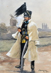 Husaren - Soldat im Mantel 1809