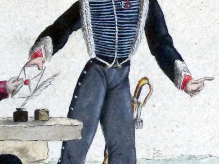 Russland - Offizier vom Husaren-Regiment Alexandrisk 1813