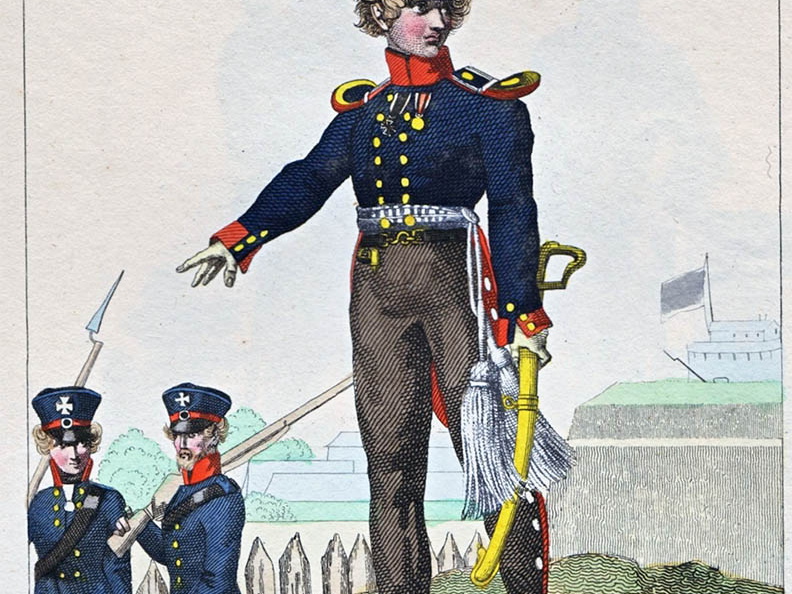Landwehr - Westpreußische Landwehr, Offizier 1815