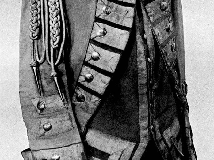Dragoner 4. Regiment - Paraderock und -weste des Stabsoffiziers John Wingfield ca. 1794-1800