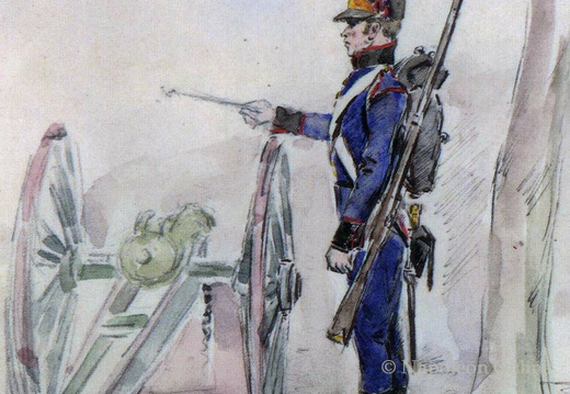 Artillerie - Artillerie-Regiment Nr. 2 in der Süd-Division, Soldat um 1806