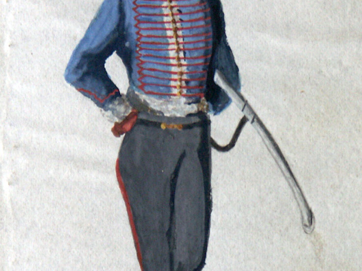 Russland - Husar wahrscheinlich vom Regiment Pawlograd am 15.2.1814