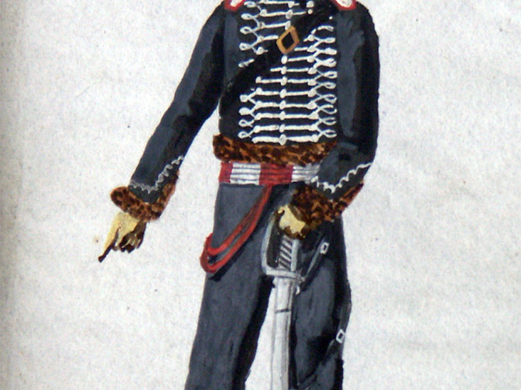 Preußen - Husar vom 1. Leib-Husaren-Regiment am 16.2.1814