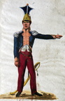 Frankreich - Chevaulegers, Offizier vom 9. Regiment am 17.2.1814