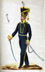 Schweden - Leichte Dragoner, Soldat vom Smaländischen Leichten Dragoner-Regiment am 1.3.1814