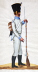 Berg - Infanterie, Soldat vom 1. Infanterie-Regiment am 11.3.1814
