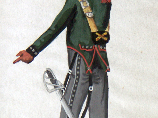 Russland - Russisch-Deutsche Legion, Artillerie zu Pferd am 15.3.1814