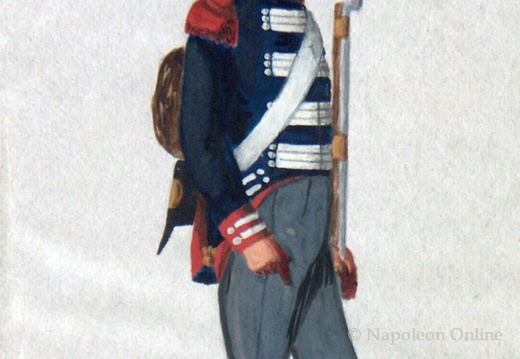 Preußen - Infanterie, Soldat des 2. Bataillons vom 9. Reserve-Infanterie-Regiment am 12.5.1814