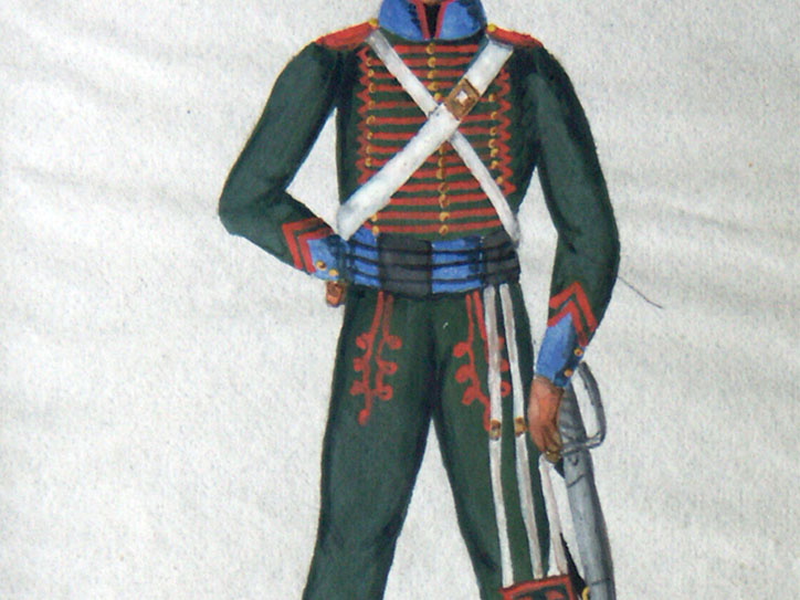 Russland - Husar vom Regiment Pawlograd am 30.4.1814