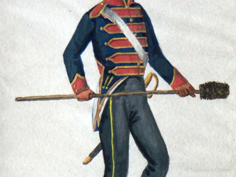 Hannover - Artillerie, Kanonier einer Fuß-Batterie am 28.4.1814