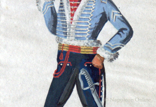 Hannover - Husaren, Trompeter vom Regiment Estorff (Lüneburg) am 25.4.1814