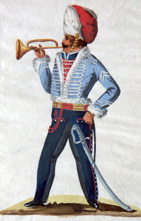 Hannover - Husaren, Trompeter vom Regiment Estorff (Lüneburg) am 25.4.1814